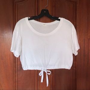Garage Cropped Tee with Drawstring